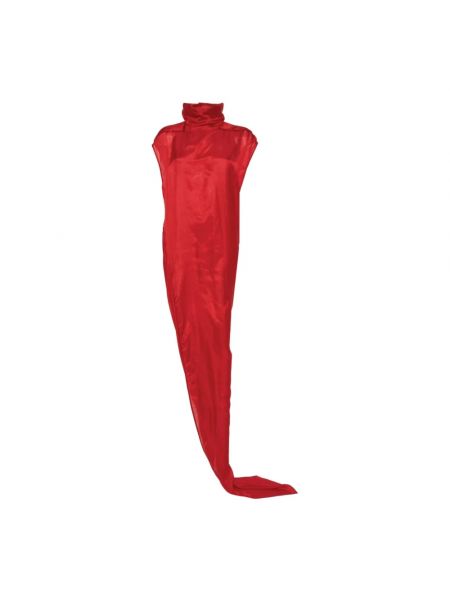 Czerwona sukienka długa Rick Owens