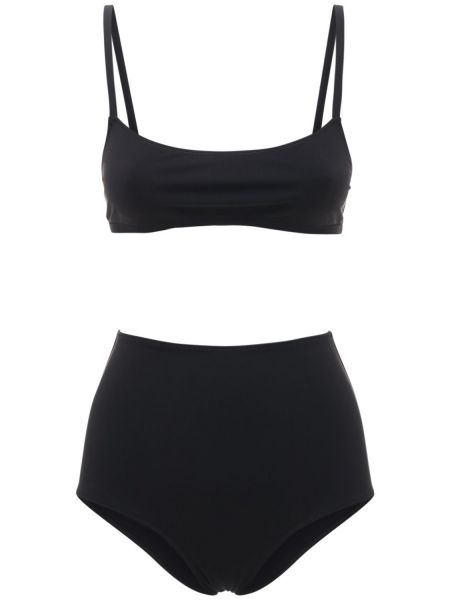 Højtaljet bralette Lido sort