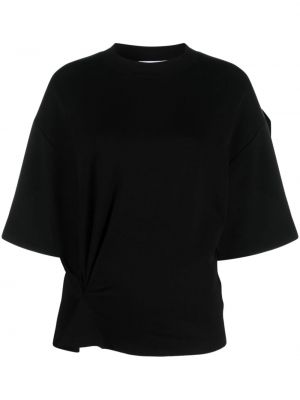 Plisuotas marškinėliai Iro juoda