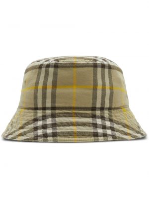 Kostkovaný bavlněný klobouk Burberry