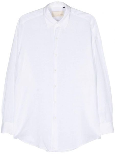 Λινό μακρύ πουκάμισο Costumein λευκό