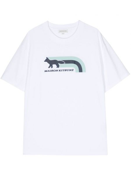 Tricou din bumbac cu imagine Maison Kitsune