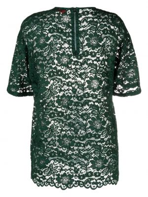 Spitzen geblümte t-shirt Ermanno Firenze grün