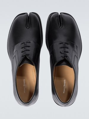 Кожени обувки в стил дерби Maison Margiela черно