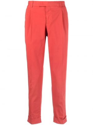 Pantaloni din bumbac plisate Pt Torino roșu