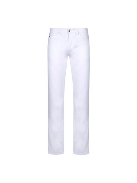 Białe proste jeansy Armani