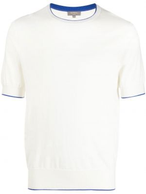 Тениска с кръгло деколте N.peal бяло