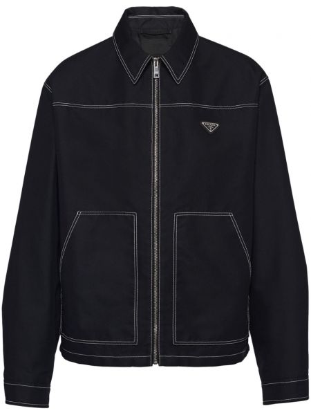 Veste longue avec applique Prada