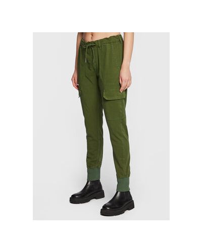 Běžecké kalhoty relaxed fit Pepe Jeans zelené