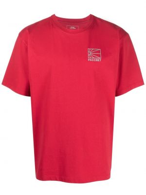 Bombažna majica s potiskom Paccbet rdeča
