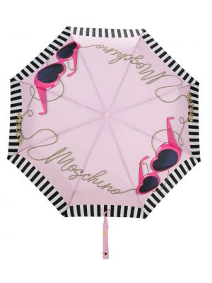 Umbrelă cu imagine cu motiv cu inimi Moschino