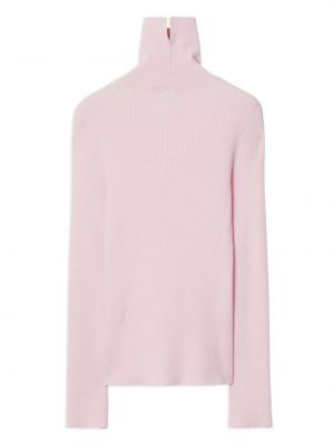 Sweter wełniany Burberry różowy