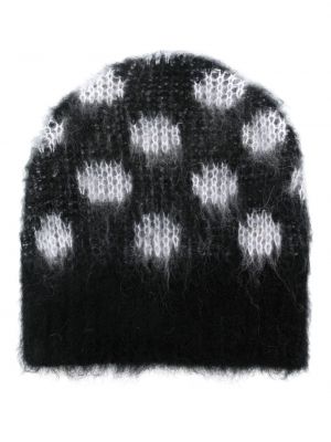 Плетена шапка на точки с принт Marni