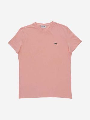 Koszulka bawełniana Lacoste różowa