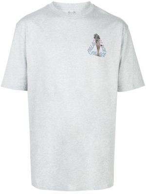 T-shirt à imprimé Palace gris