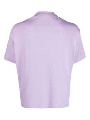 Bavlněné tričko s potiskem Daily Paper fialové