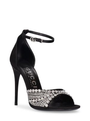 Sandale de mătase Gucci negru