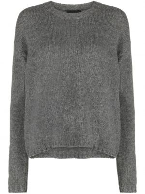 Pletený sveter s okrúhlym výstrihom Roberto Collina sivá