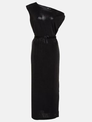 Mini vestido drapeado Norma Kamali negro