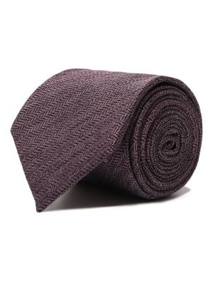 Хлопковый шелковый галстук Van Laack фиолетовый