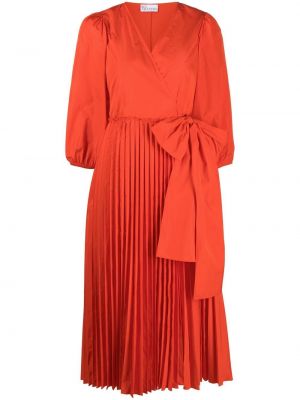 Kleid mit schleife mit plisseefalten Red Valentino rot