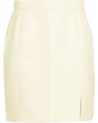 Žluté mini sukně kožené Nanushka
