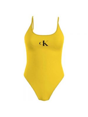 Stroj kąpielowy jednoczęściowy Calvin Klein żółty