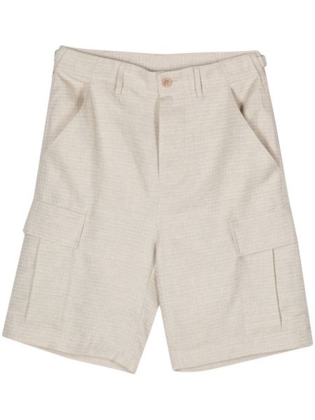 Cargo kratke hlače s karirastim vzorcem Drôle De Monsieur bež