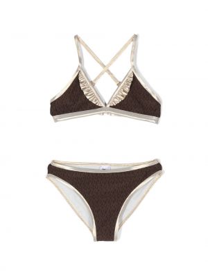 Bikini for piger Michael Kors Kids brun