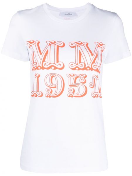 T-shirt di cotone Max Mara arancione
