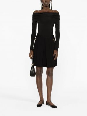 Plisované mini sukně Dkny černé