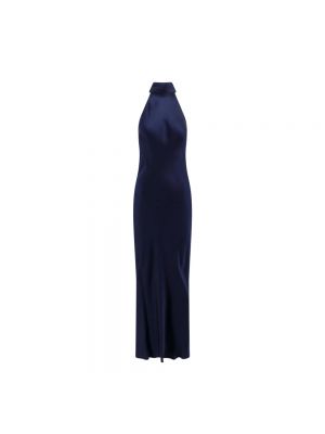 Sukienka długa bez rękawów Semicouture niebieska