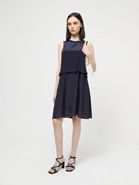 Сукня міні з віскози Armani Exchange синя