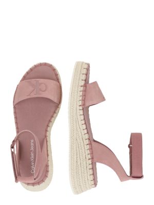 Sandales à talons compensés Calvin Klein Jeans rose