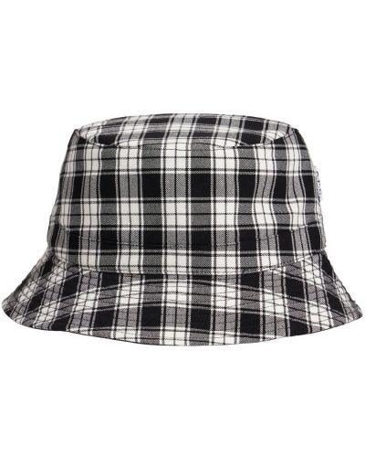 Kostkovaný bavlněný klobouk A.p.c. černý