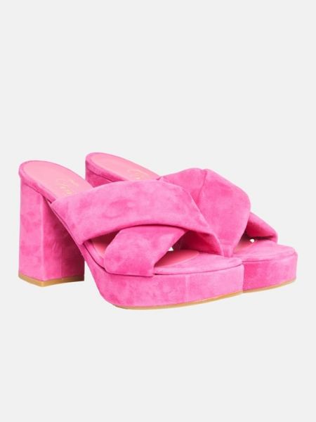Босоножки на каблуке Gianluca Pisati розовый