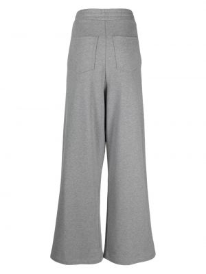 Plisované bavlněné kalhoty relaxed fit Giuseppe Di Morabito šedé