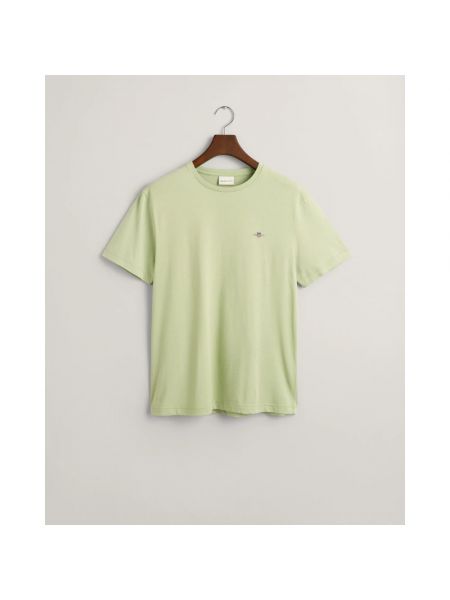 Koszulka bawełniana Gant zielona
