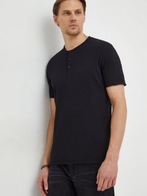 Однотонна бавовняна футболка Sisley чорна
