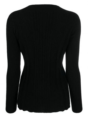 Kašmírový svetr s výstřihem do v Roberto Collina černý