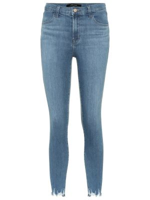 Skinny džíny s vysokým pasem z lyocellu J Brand - modrá