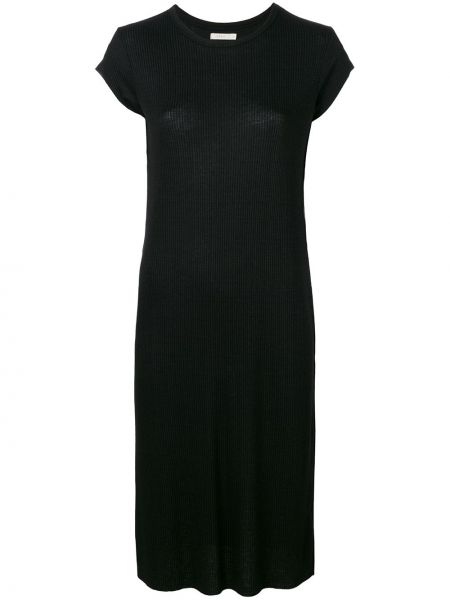Платье в рубчик -футболка 6397, черное
