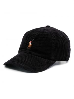 Cord cap mit stickerei Polo Ralph Lauren schwarz