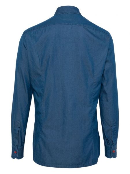 Džínová košile Kiton modrá