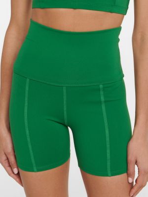 Pantaloni scurți de sport cu imprimeu geometric Live The Process verde