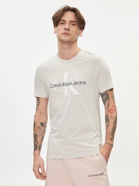 Koszulka Calvin Klein Jeans szara