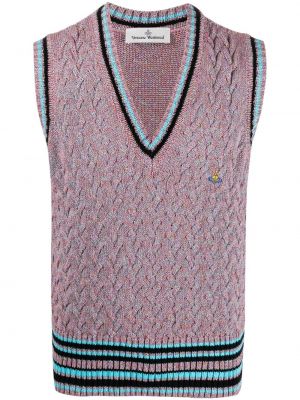 Пуловер без ръкави с v-образно деколте Vivienne Westwood синьо