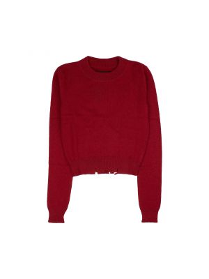 Кашемировый свитер с круглым вырезом Amiri красный