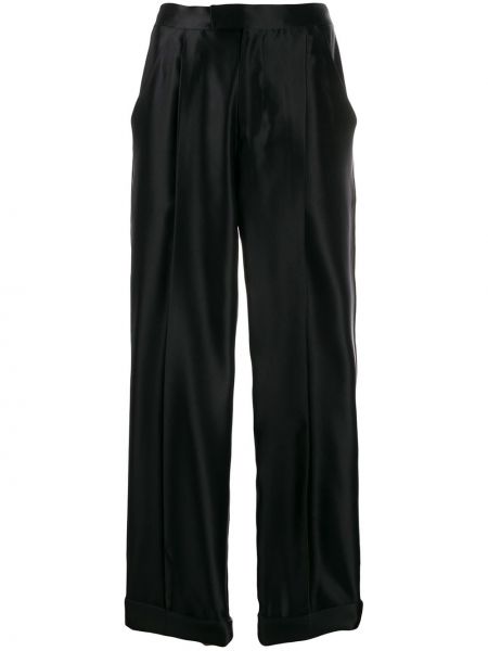 Pantaloni de mătase Tom Ford negru