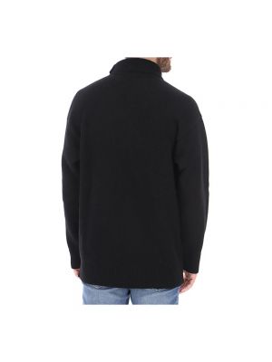 Jersey cuello alto de lana de tela jersey Jil Sander negro